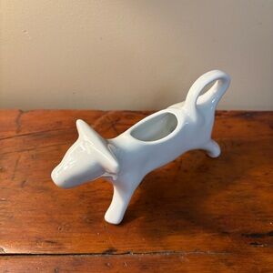 Vintage BIA Cordon Bleu White Ceramic Cow Creamer Porcelain